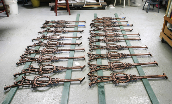 The completed balusters ready for installation Balusters
