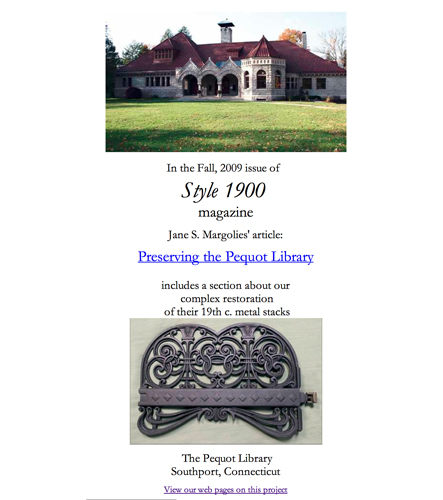 Style 1900 magazine: Preserving the Pequot Library by Jane S. Margolies Style 1900 magazine: Preserving the Pequot Library by Jane S. Margolies