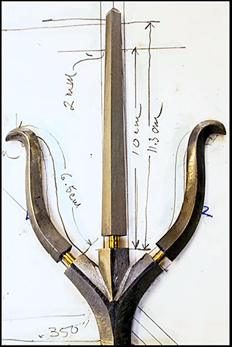 Yale-University-Jonathan-Edwards-College-Trident-recreation- Iron and Steel Trident